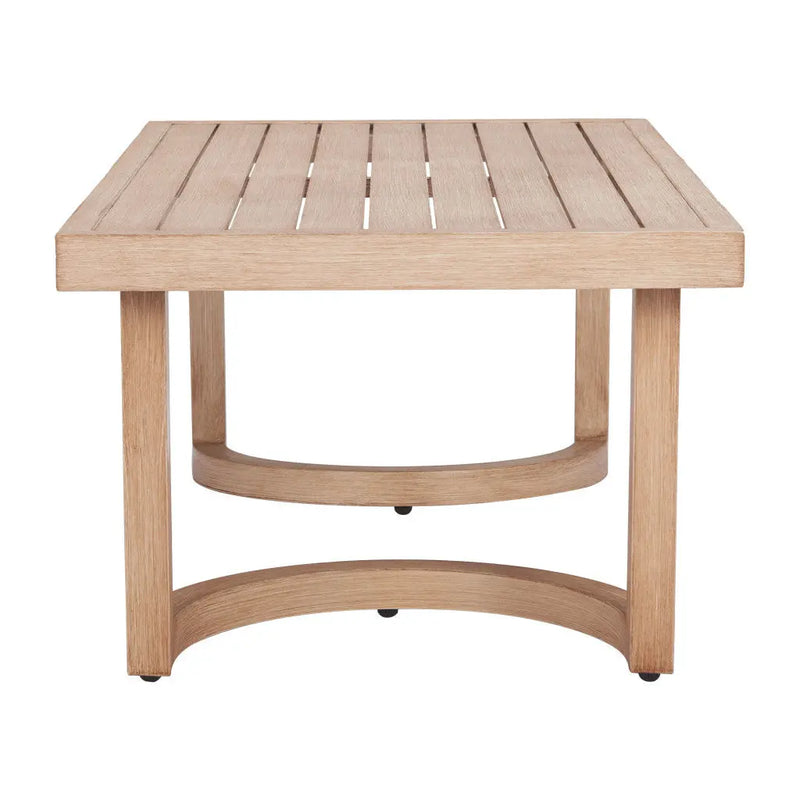 51" Brown Aluminum Outdoor Coffee Table Homeroots Outdoor