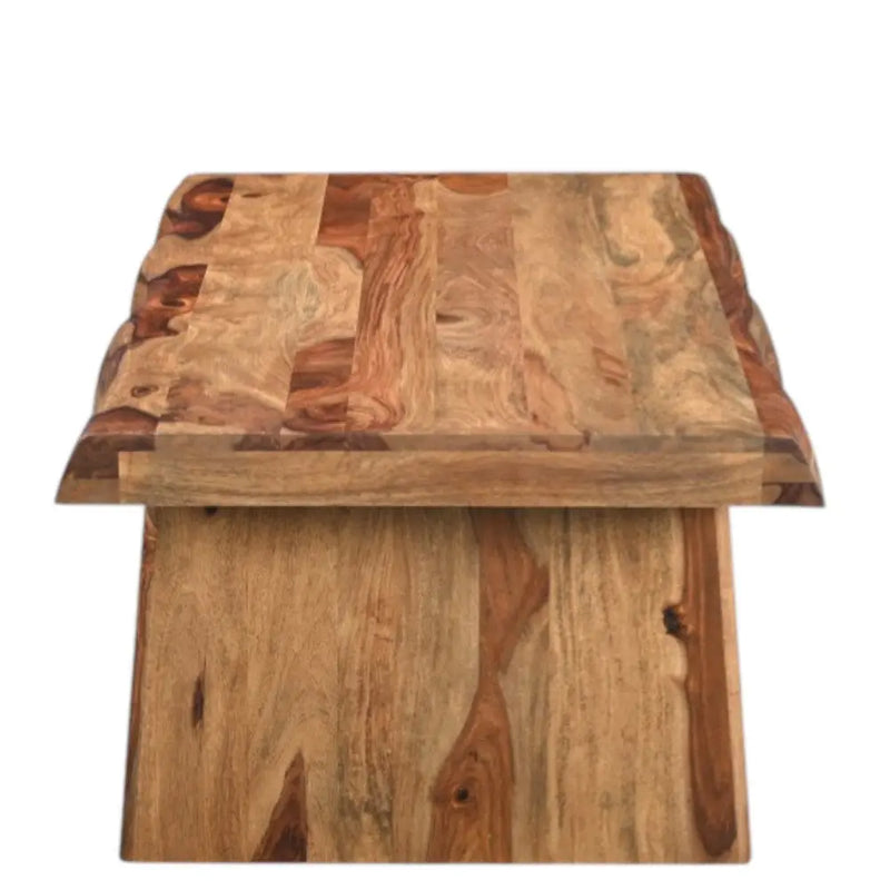 51" Brown Solid Wood Live Edge Coffee Table Homeroots Living Room