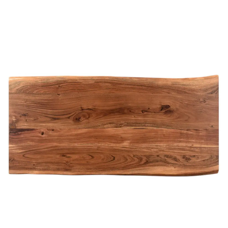 51" Brown Solid Wood Sled Coffee Table Homeroots Living Room