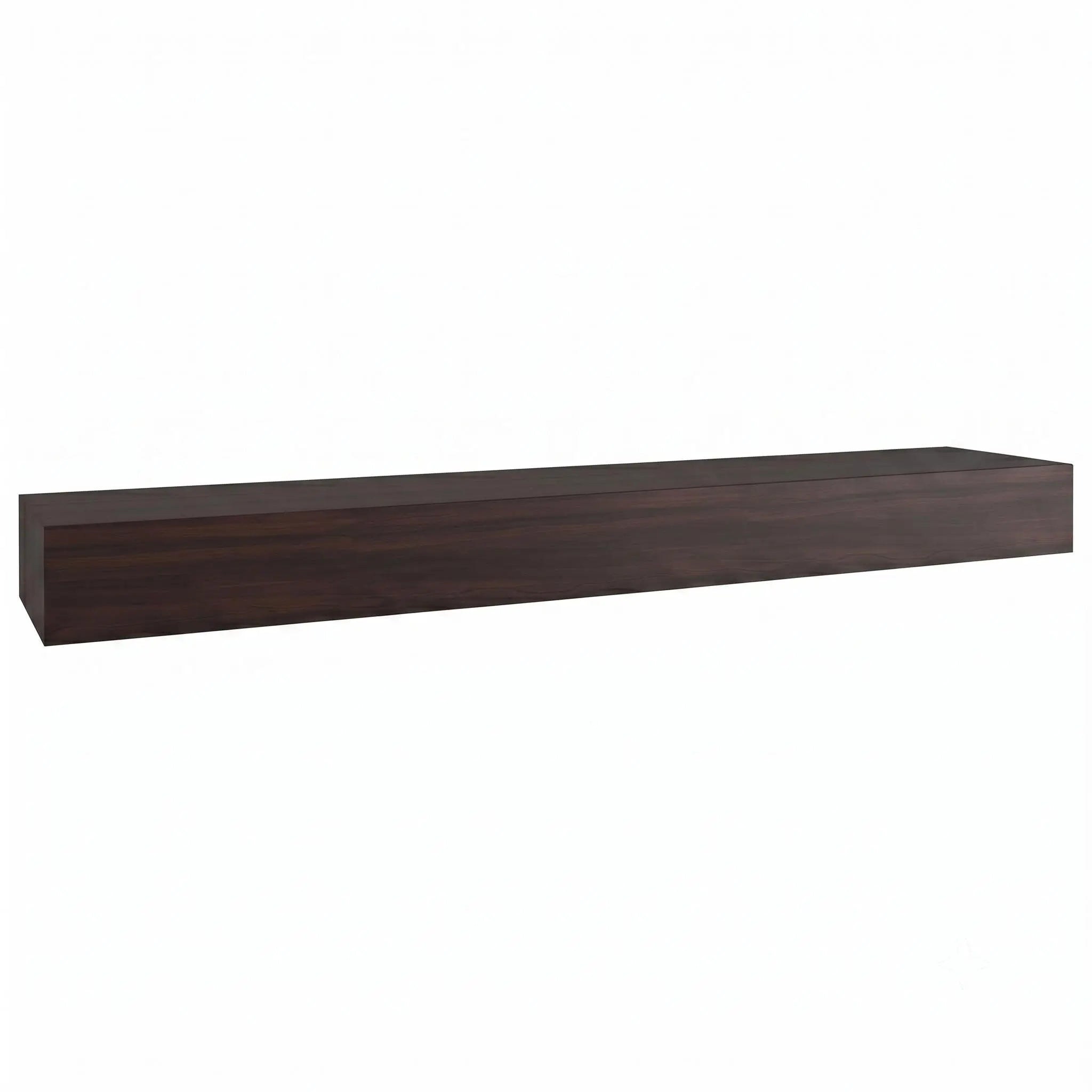 51" Espresso Wood Wall Mounted Floating Shelf Homeroots Organization