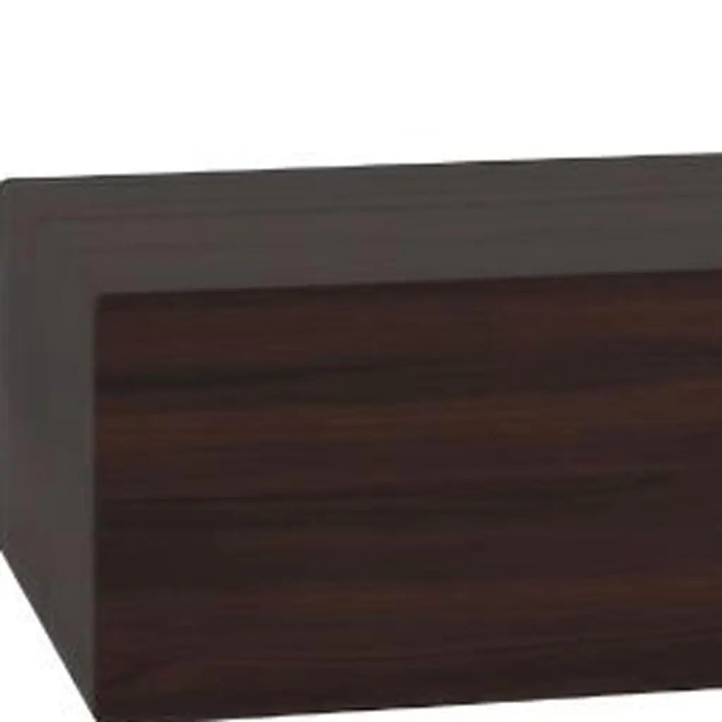 51" Espresso Wood Wall Mounted Floating Shelf Homeroots Organization