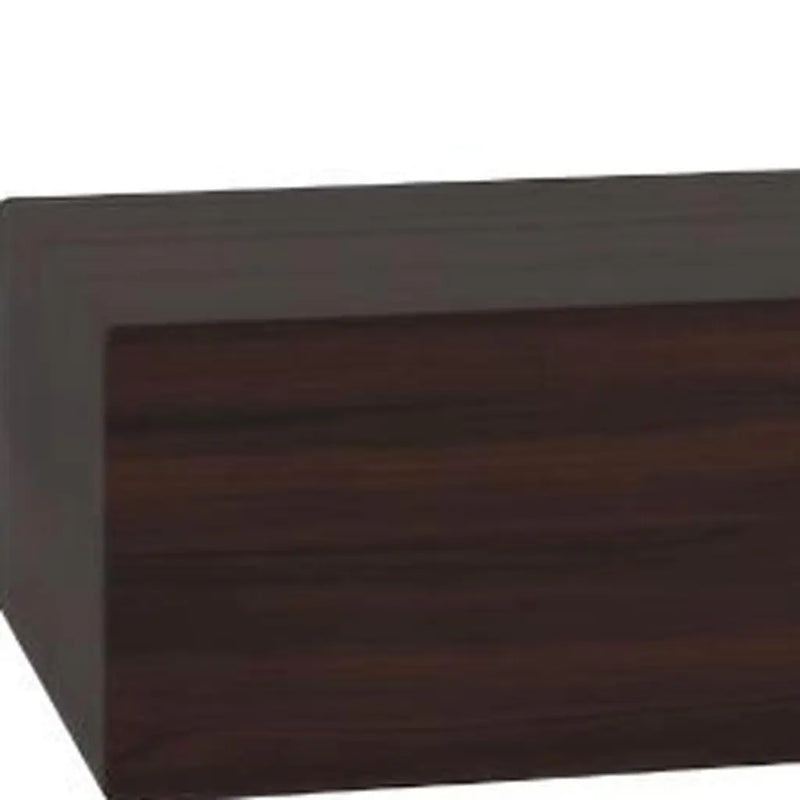 51" Espresso Wood Wall Mounted Floating Shelf Homeroots Organization