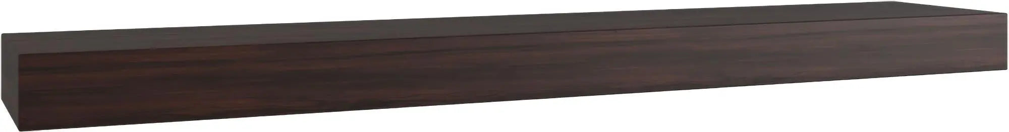 51" Espresso Wood Wall Mounted Floating Shelf Homeroots Organization