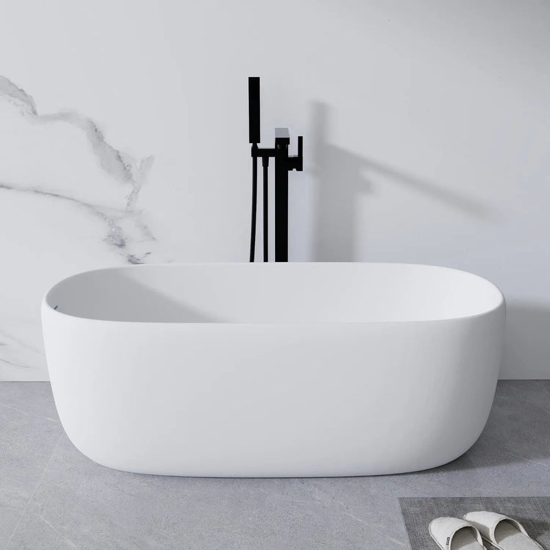 51" White Acrylic Oval Bath Tub Homeroots Bed & Bath