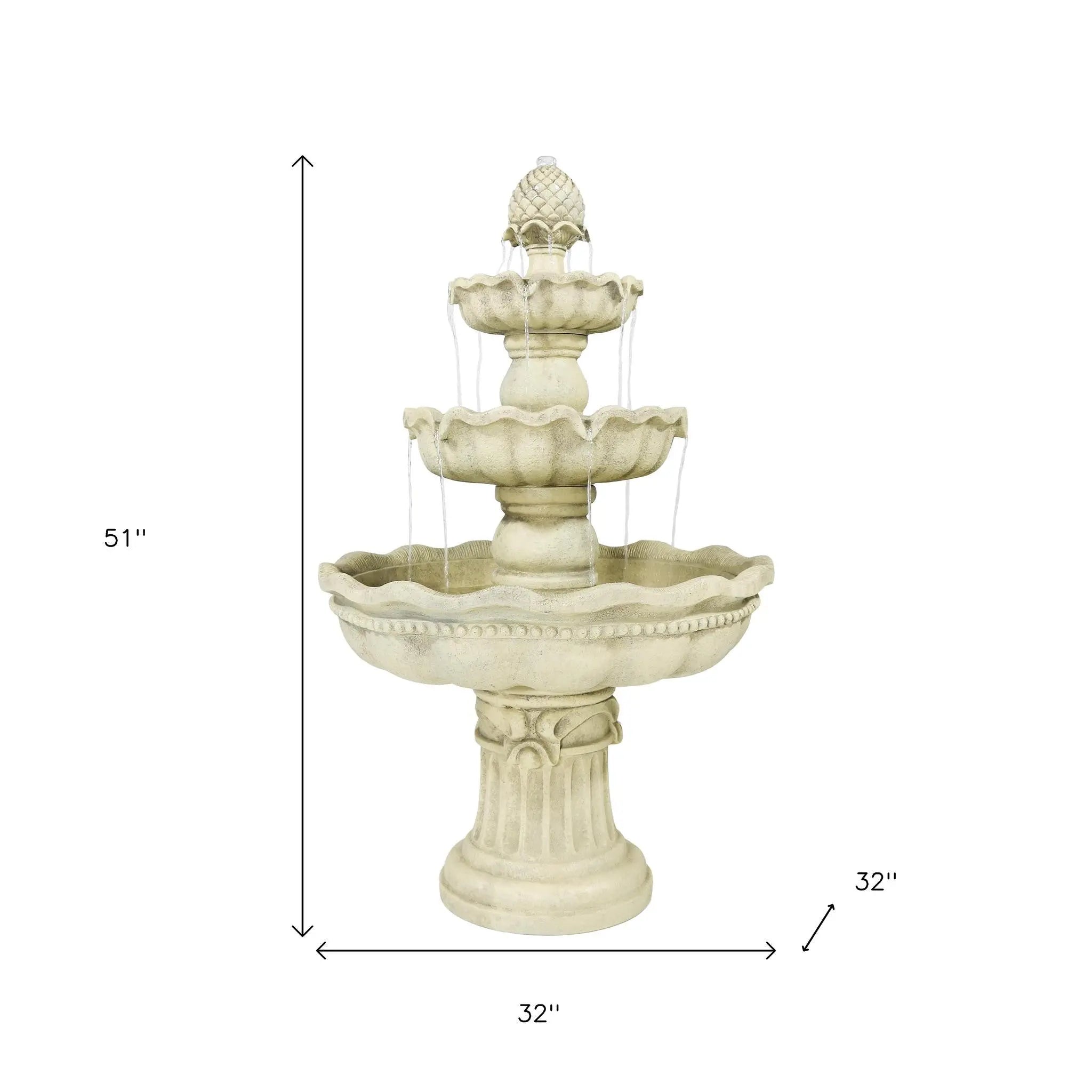 51" White Polyresin Garden Art Homeroots Outdoor