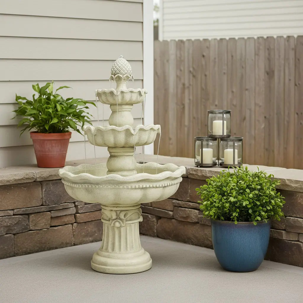 51" White Polyresin Garden Art Homeroots Outdoor