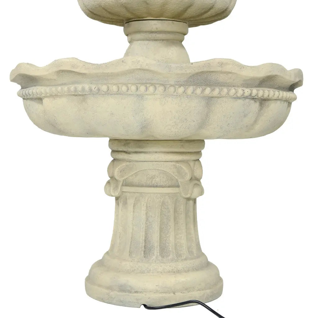 51" White Polyresin Garden Art Homeroots Outdoor