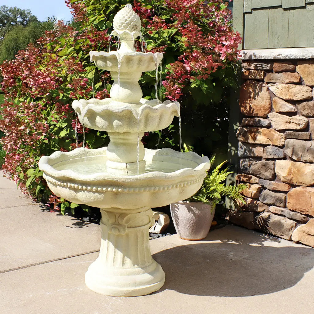 51" White Polyresin Garden Art Homeroots Outdoor