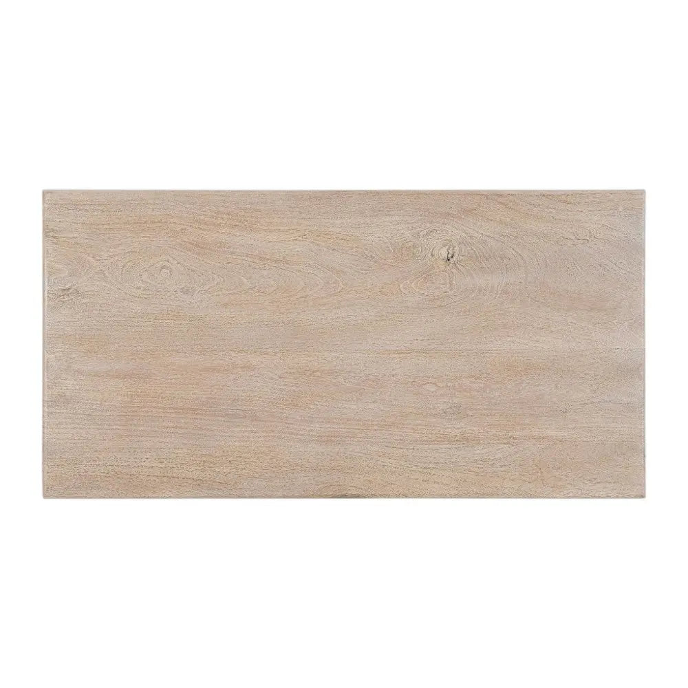 51" White Solid Wood Distressed Coffee Table Homeroots Living Room