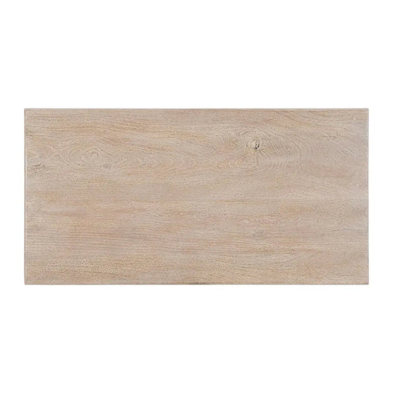 51" White Solid Wood Distressed Coffee Table Homeroots Living Room