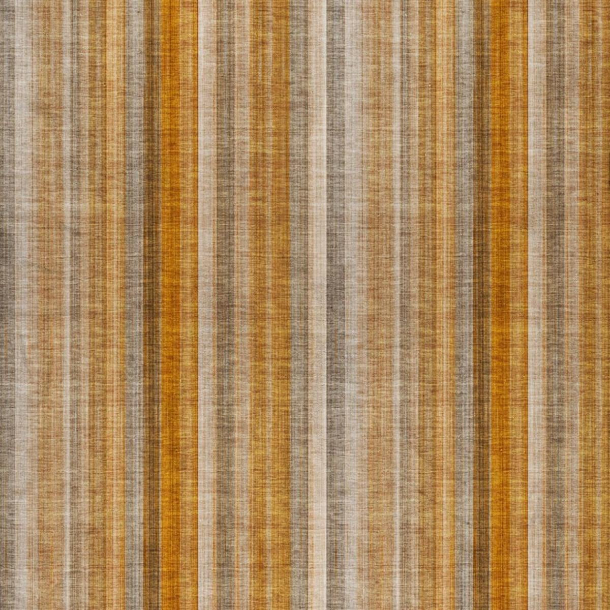 10' X 14' Orange And Gray Striped Shag Washable Area Rug With UV Protection - Home & Garden