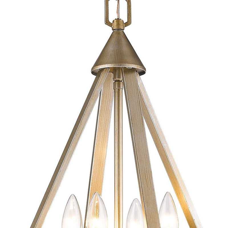 Gold Crystal Four Light Dimmable Ceiling Light - Lighting