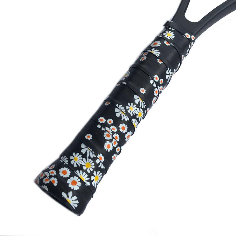 Super Tacky daisy printing Tennis Racket Overgrip Anti-skid Sweat Absorbed Wrap Taps Racquet grips Black
