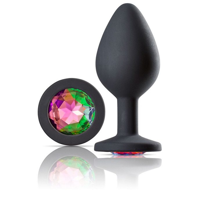 Cloud 9 Gems Black Silicone Anal Plug - GreatEagleInc