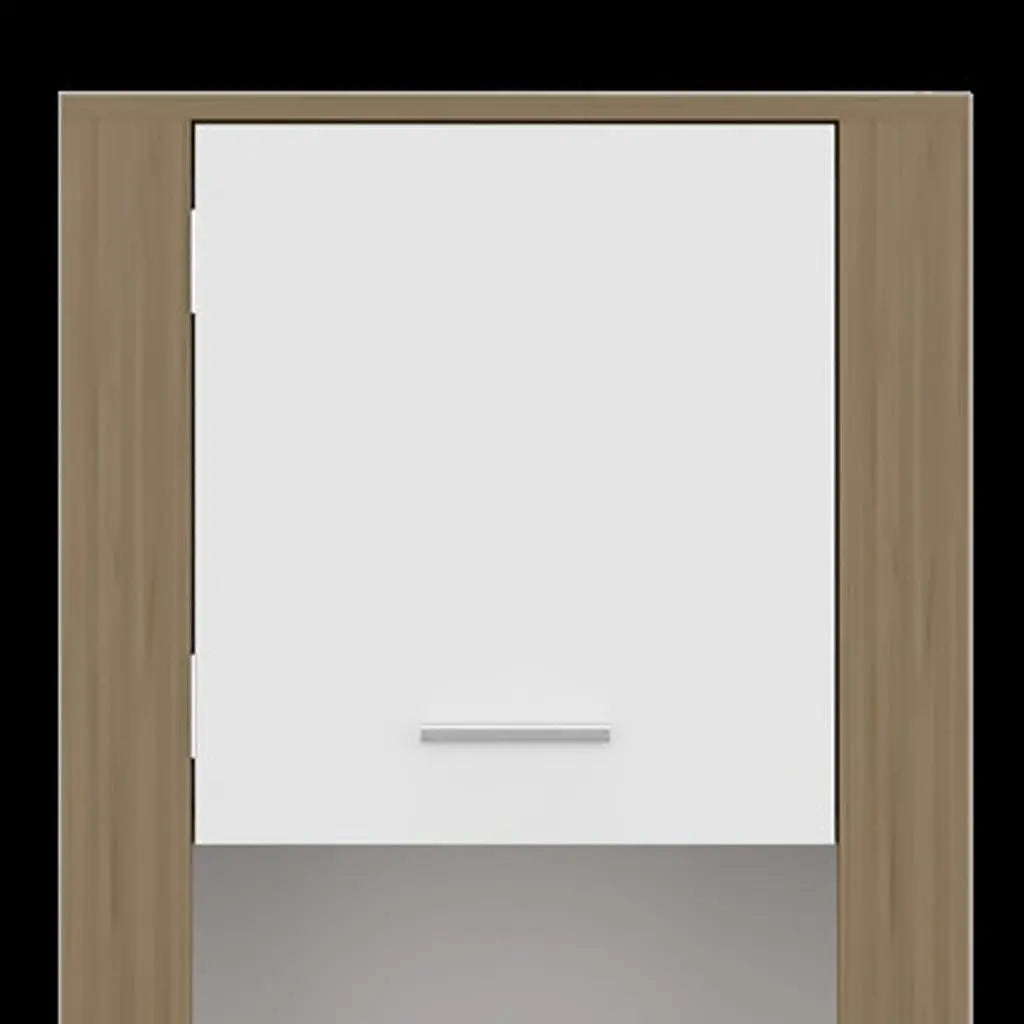 53" Beige Wood One Tier Bookcase with One Door Homeroots Office