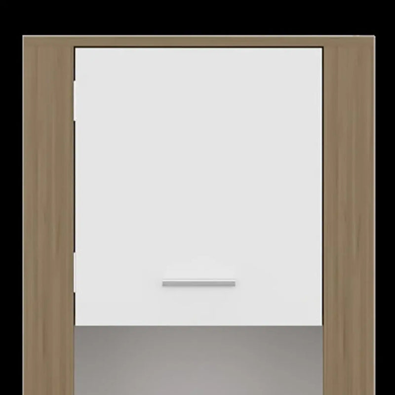 53" Beige Wood One Tier Bookcase with One Door Homeroots Office