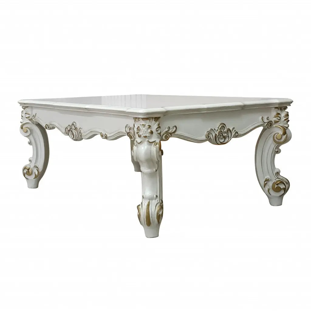 53" Pearl Wood Coffee Table Homeroots Living Room