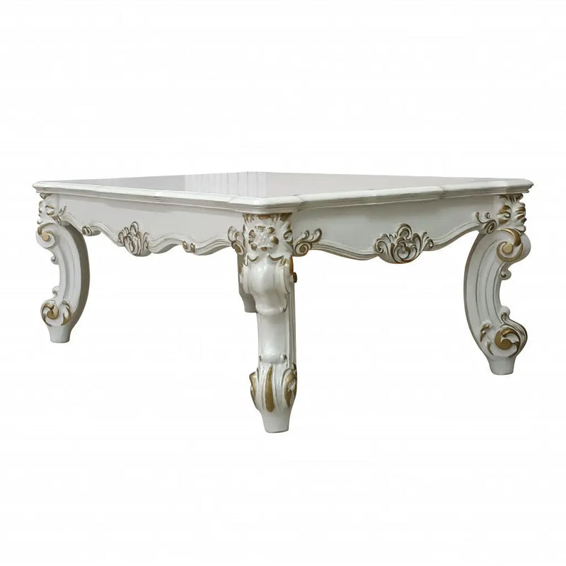 53" Pearl Wood Coffee Table Homeroots Living Room