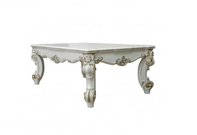 53" Pearl Wood Coffee Table Homeroots Living Room