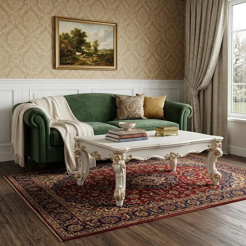 53" Pearl Wood Coffee Table Homeroots Living Room