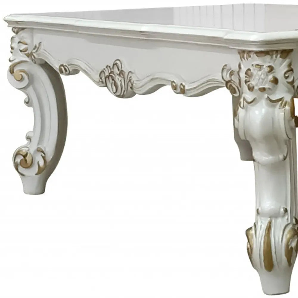 53" Pearl Wood Coffee Table Homeroots Living Room