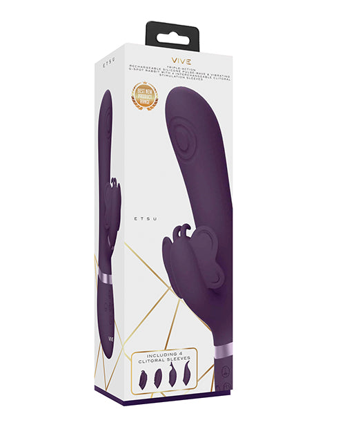Shots Vive Etsu Pulse G-spot Rabbit W/interchangeable Clitoral Attachments - Purple Default Title