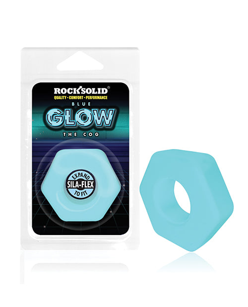 Rock Solid Glow In The Dark The Cog Ring - Blue - GreatEagleInc