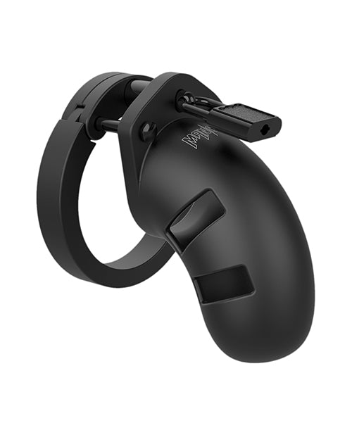 Shots Man Cage Chastity 3.5" Cock Cage Model 20 - Black - GreatEagleInc