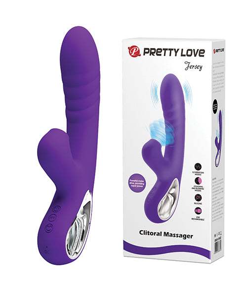 Pretty Love Jersey Sucking & Vibrating Rabbit - Purple - GreatEagleInc