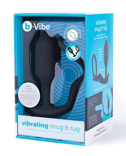 B-vibe Vibrating Snug & Tug - Black - GreatEagleInc
