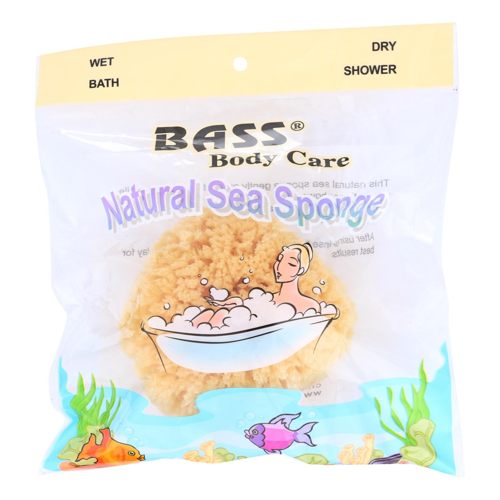 Bass Body Care Natural Sea Sponge  - 1 Each - Ct - GreatEagleInc