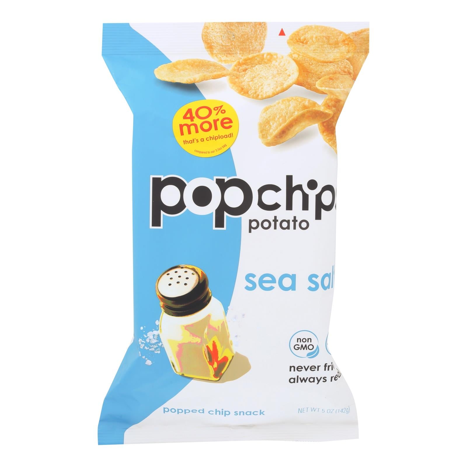 Popchips Potato Chip - Sea Salt - Case Of 12 - 5 Oz - GreatEagleInc
