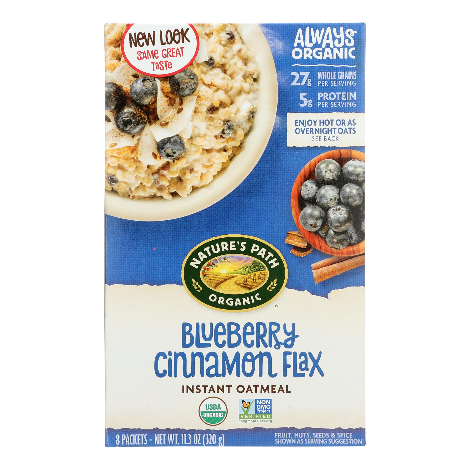 Nature's Path Organic Optimum Power Flax Cereal - Blueberry Cinnamon - Case Of 6 - 11.2 Oz. - GreatEagleInc