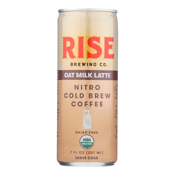 Rise Brewing Co. Nitro Cold Brew Coffee, Oat Milk Latte - Case Of 12 - 7 Fz - GreatEagleInc