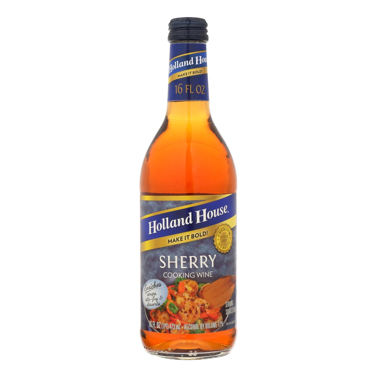 Holland House Holland House Sherry Cooking Wine - Sherry - Case Of 12 - 16 Fl Oz. - GreatEagleInc