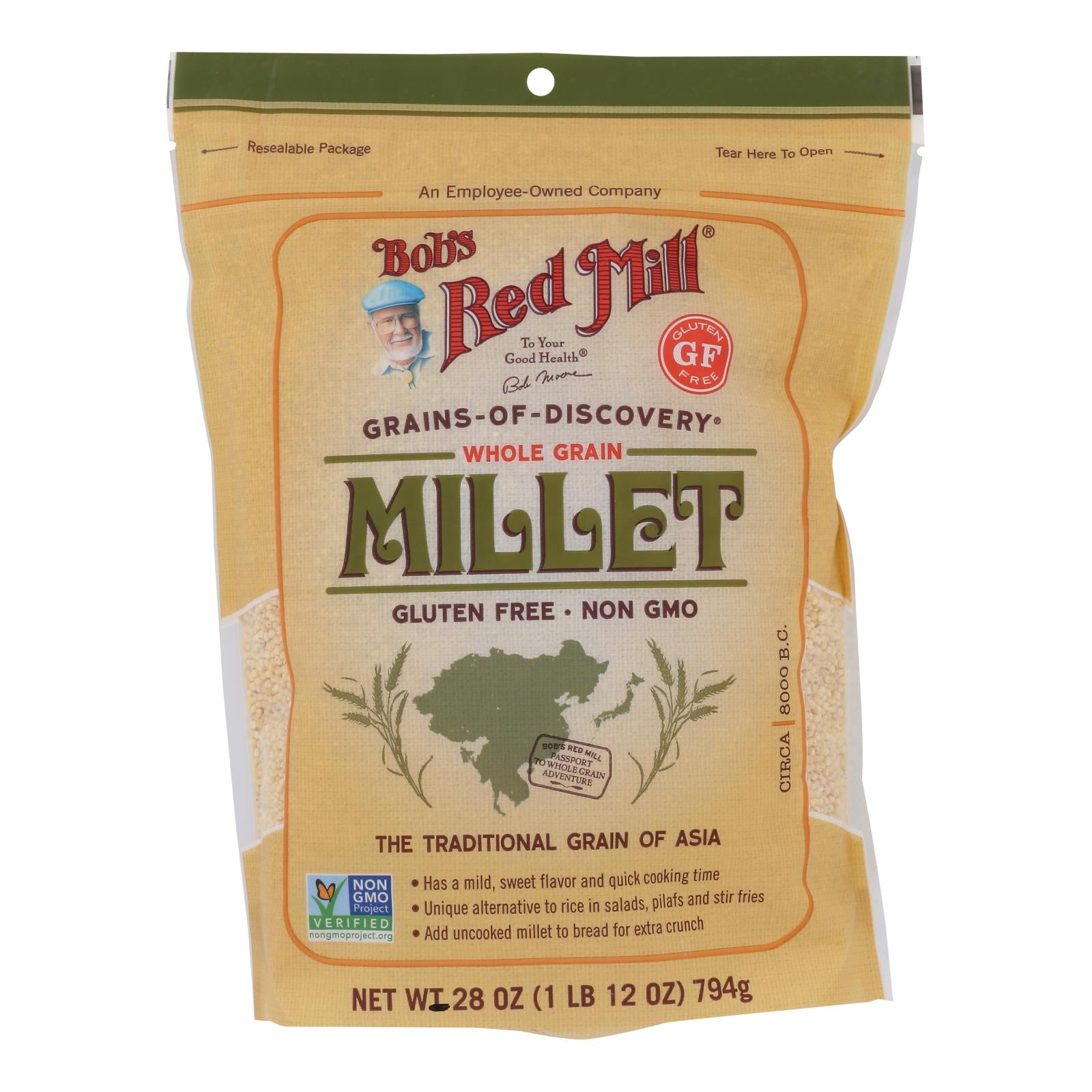 Bob's Red Mill - Millet Whole Grain Gluten Free - Case Of 4-28 Oz - GreatEagleInc