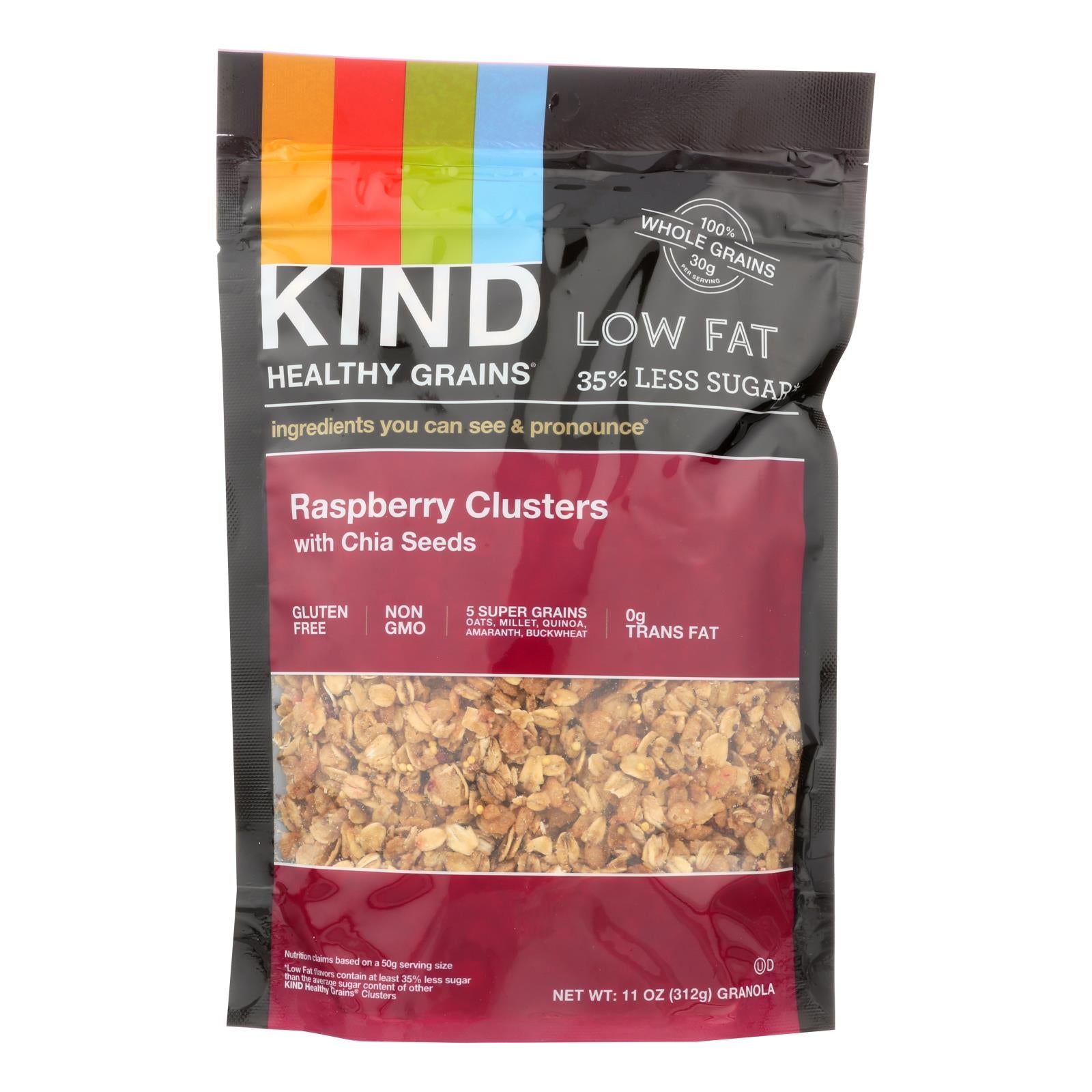 Kind Clusters - Granola - Healthy Grains - Raspberry With Chia Seeds - 11 Oz - Case Of 6 - Eco-Friendly Home & Grocery