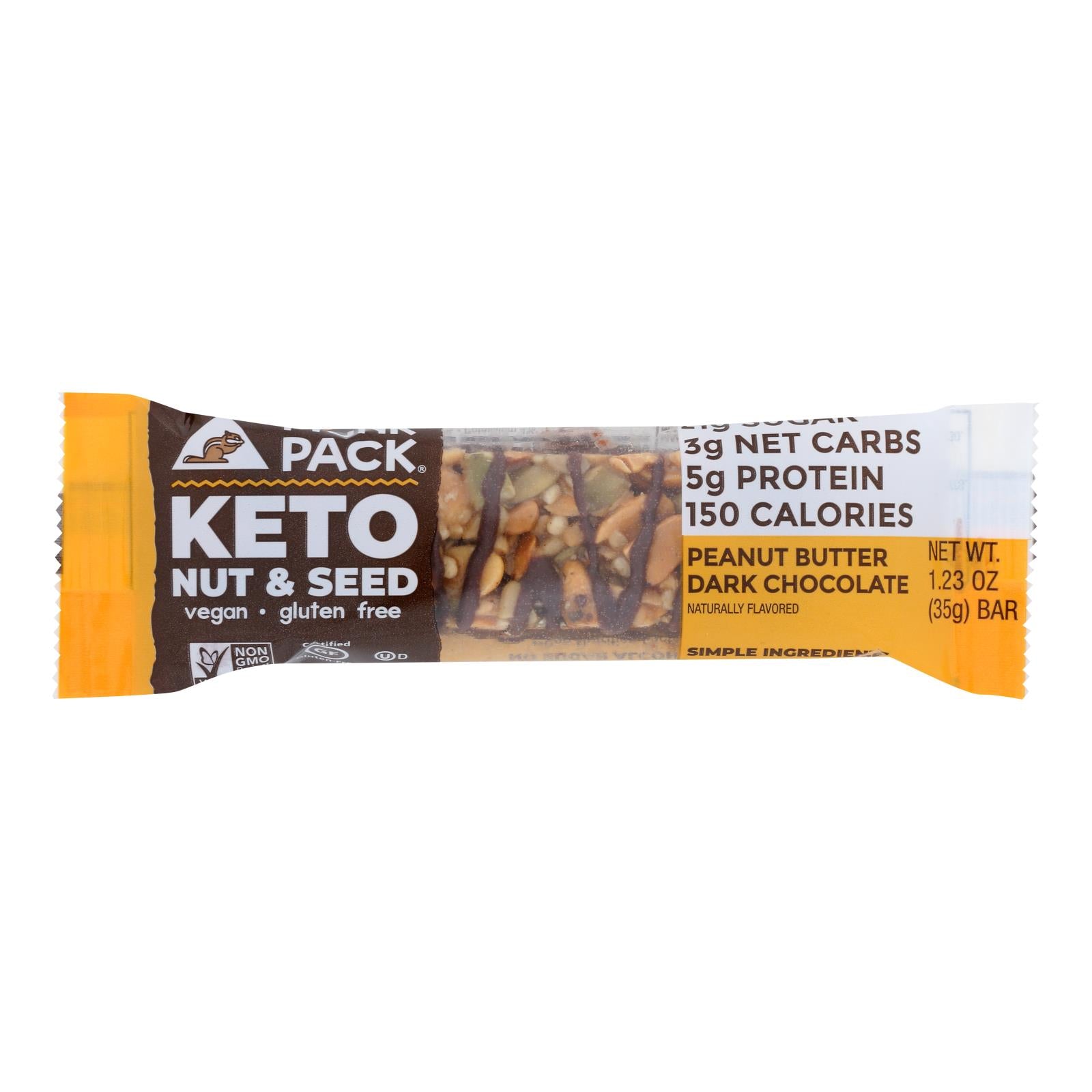 Munk Pack - Keto Nt&sd Peanut Butter Dark Chocolate - Case Of 12 - 1.23 Oz - Home & Garden