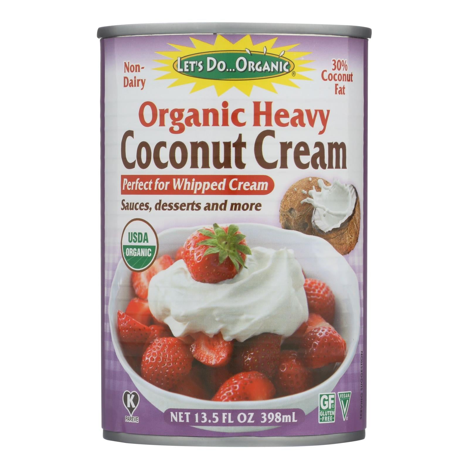 Let's Do Organic Coconut Cream - Organic - Heavy - Case Of 12 - 13.5 Fl Oz - GreatEagleInc
