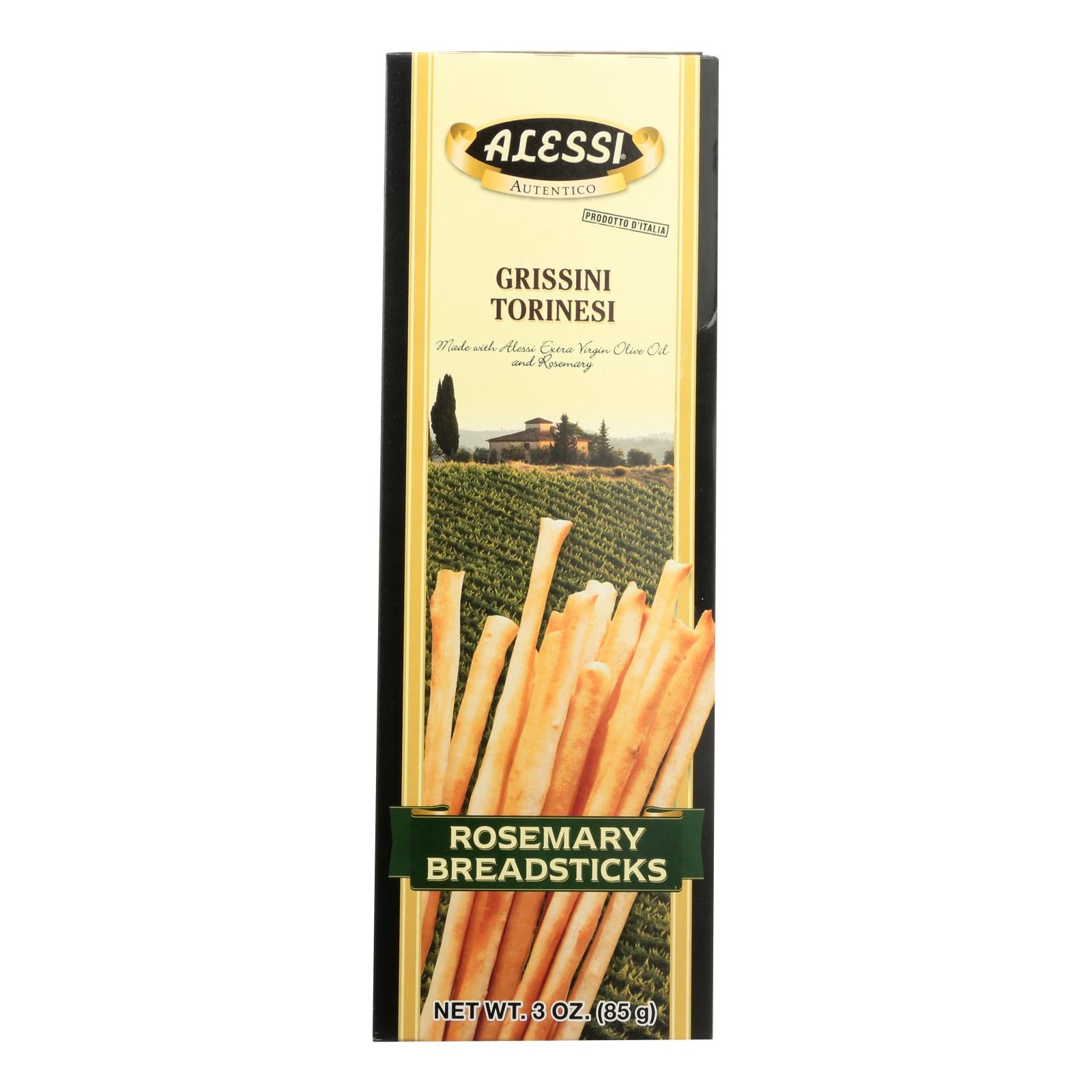 Alessi - Breadsticks Rosemary - Case Of 12 - 3 Oz - GreatEagleInc