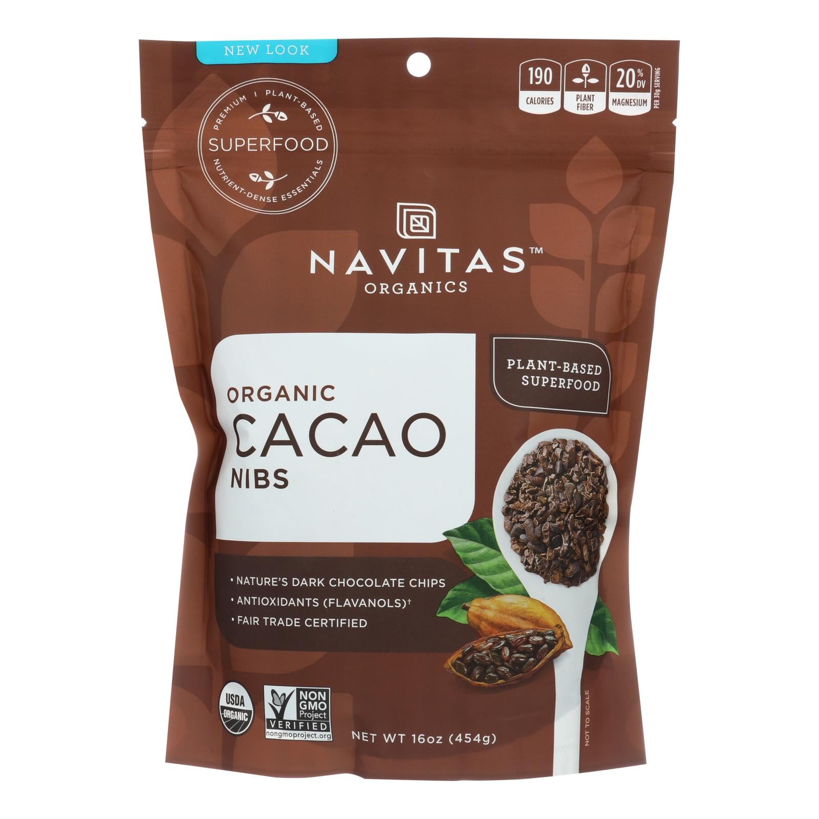 Navitas Naturals Cacao Nibs - Organic - Raw - 16 Oz - Case Of 6 - GreatEagleInc
