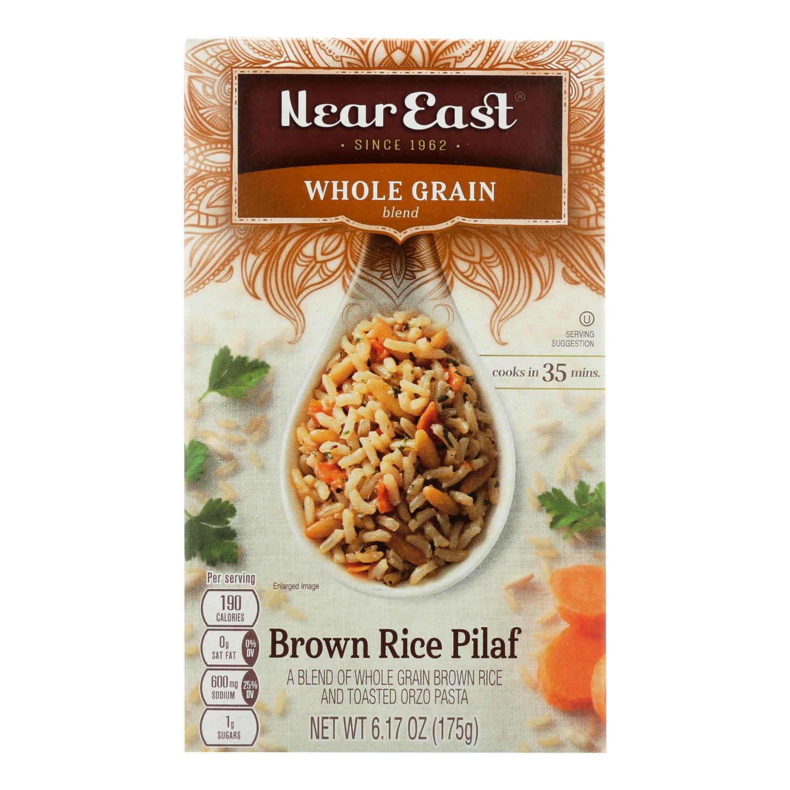 Near East Pilaf Brown Rice - Brown - Case Of 12 - 6.17 Oz. - GreatEagleInc