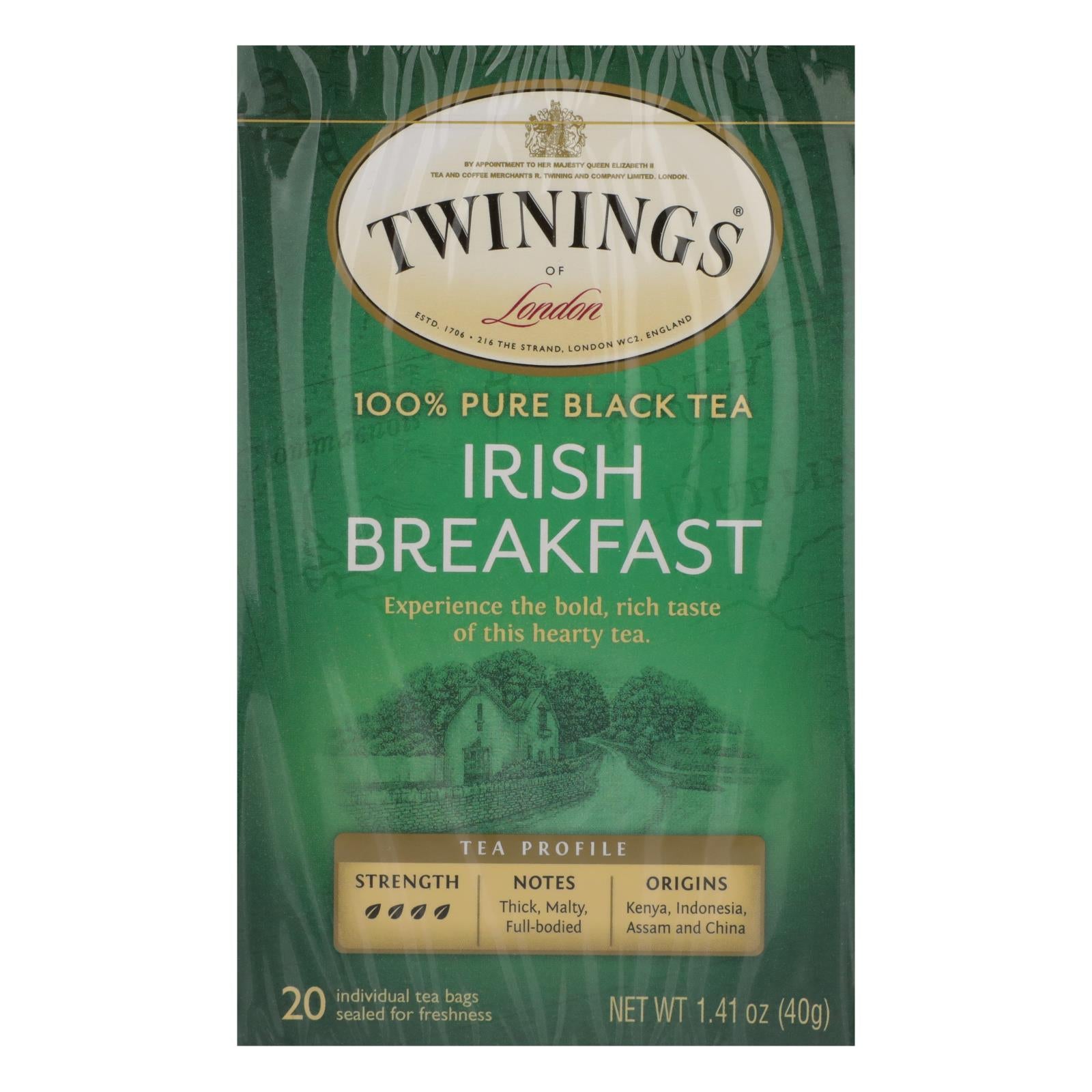 Twinings Tea Breakfast Tea - Irish - Case Of 6 - 20 Bags - Eco-Friendly Home & Grocery