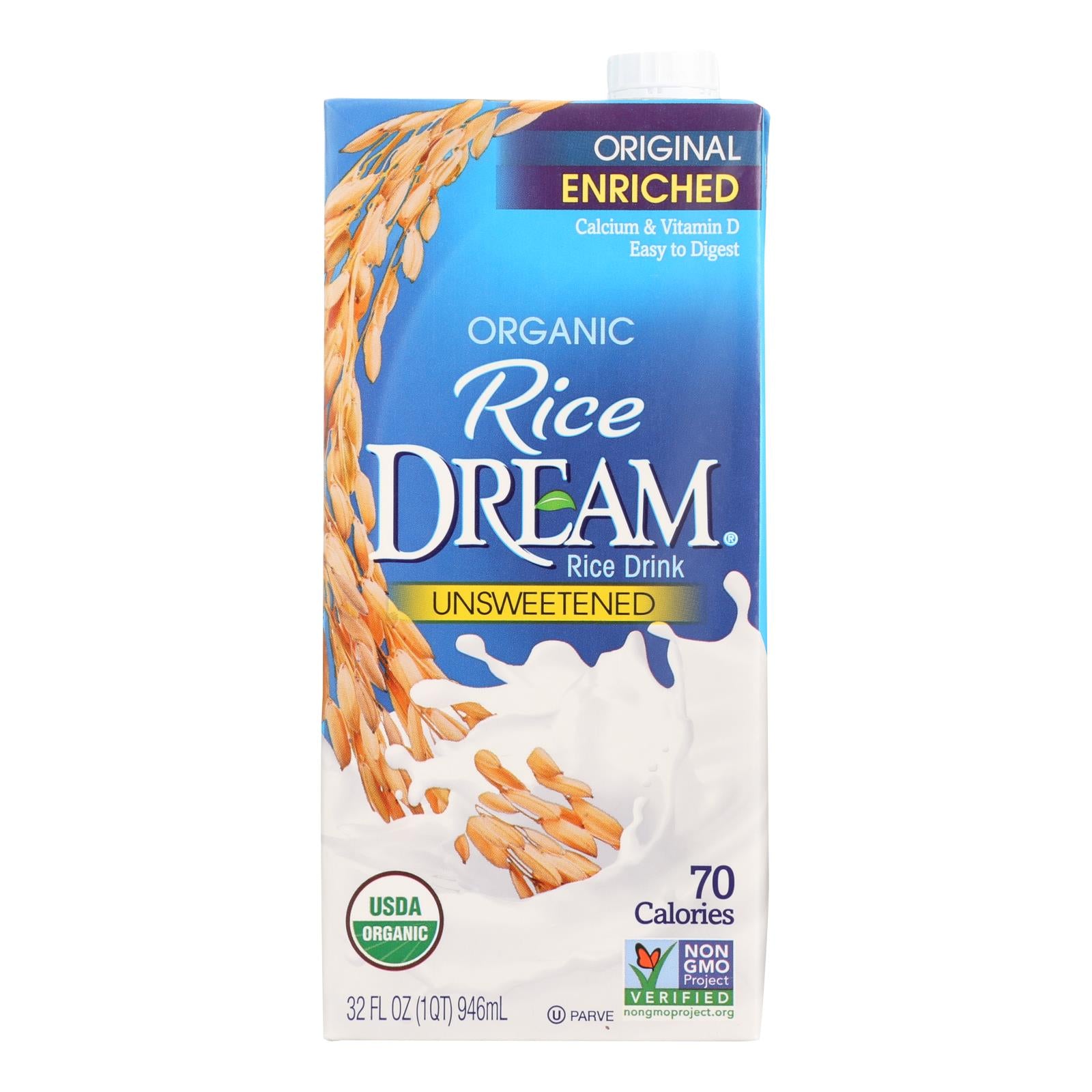 Rice Dream Organic Rice Drink - Original - Case Of 12 - 32 Fl Oz. - GreatEagleInc