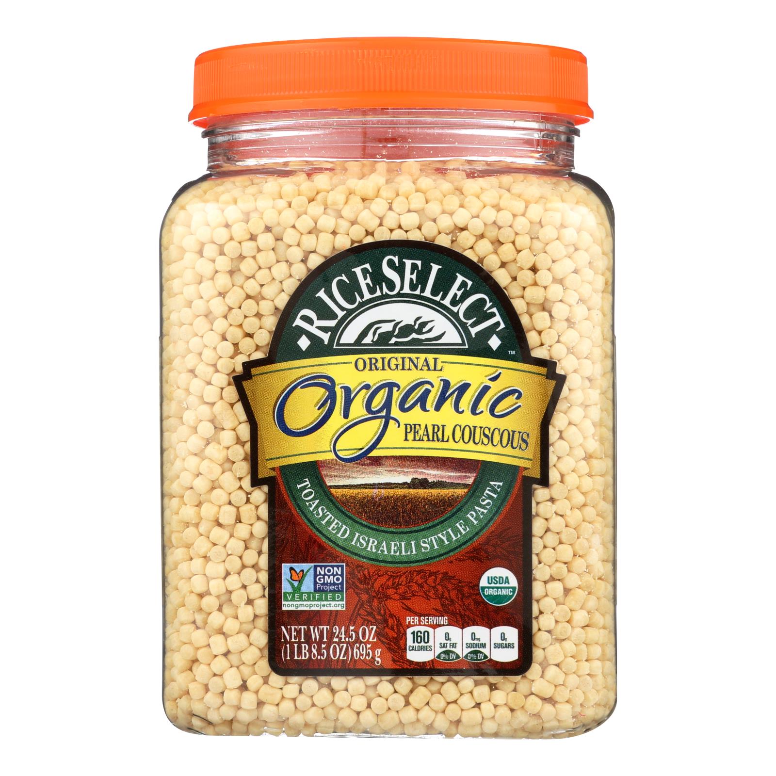 Riceselect Couscous, Pearl, Plain Organic  - Case Of 4 - 24.5 Oz - GreatEagleInc