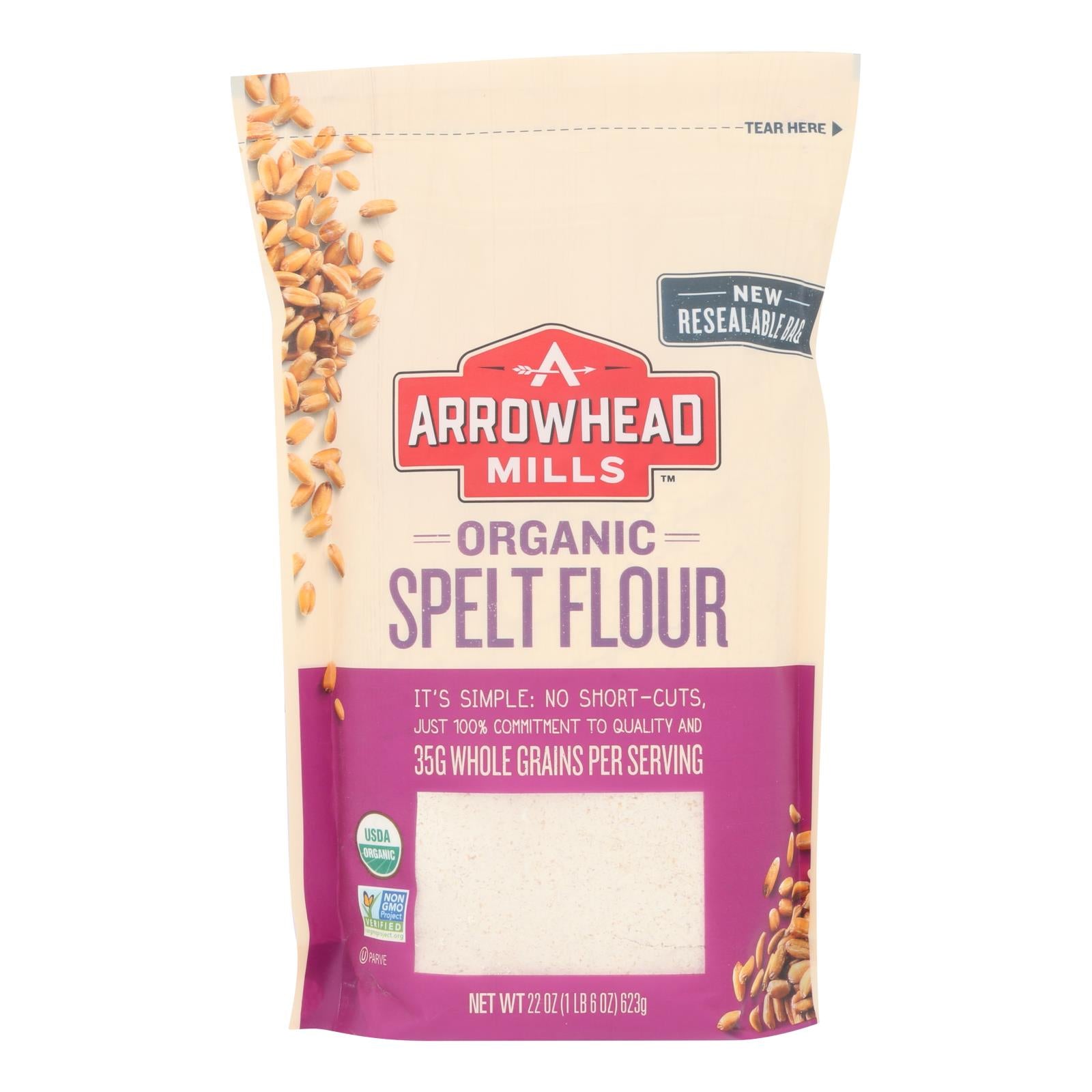 Arrowhead Mills - Organic Spelt Flour - Case Of 6 - 22 Oz. - GreatEagleInc