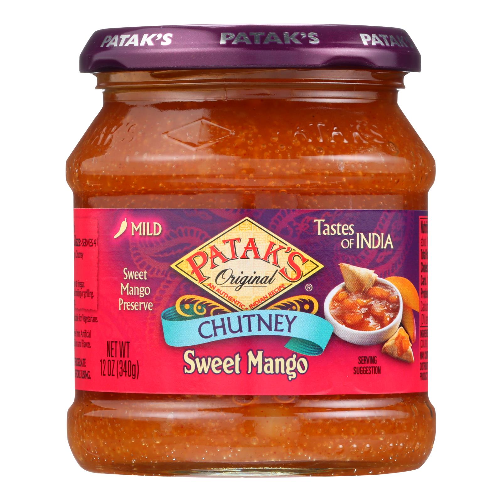 Pataks Chutney - Sweet Mango - Mild - 12 Oz - Case Of 6 - GreatEagleInc