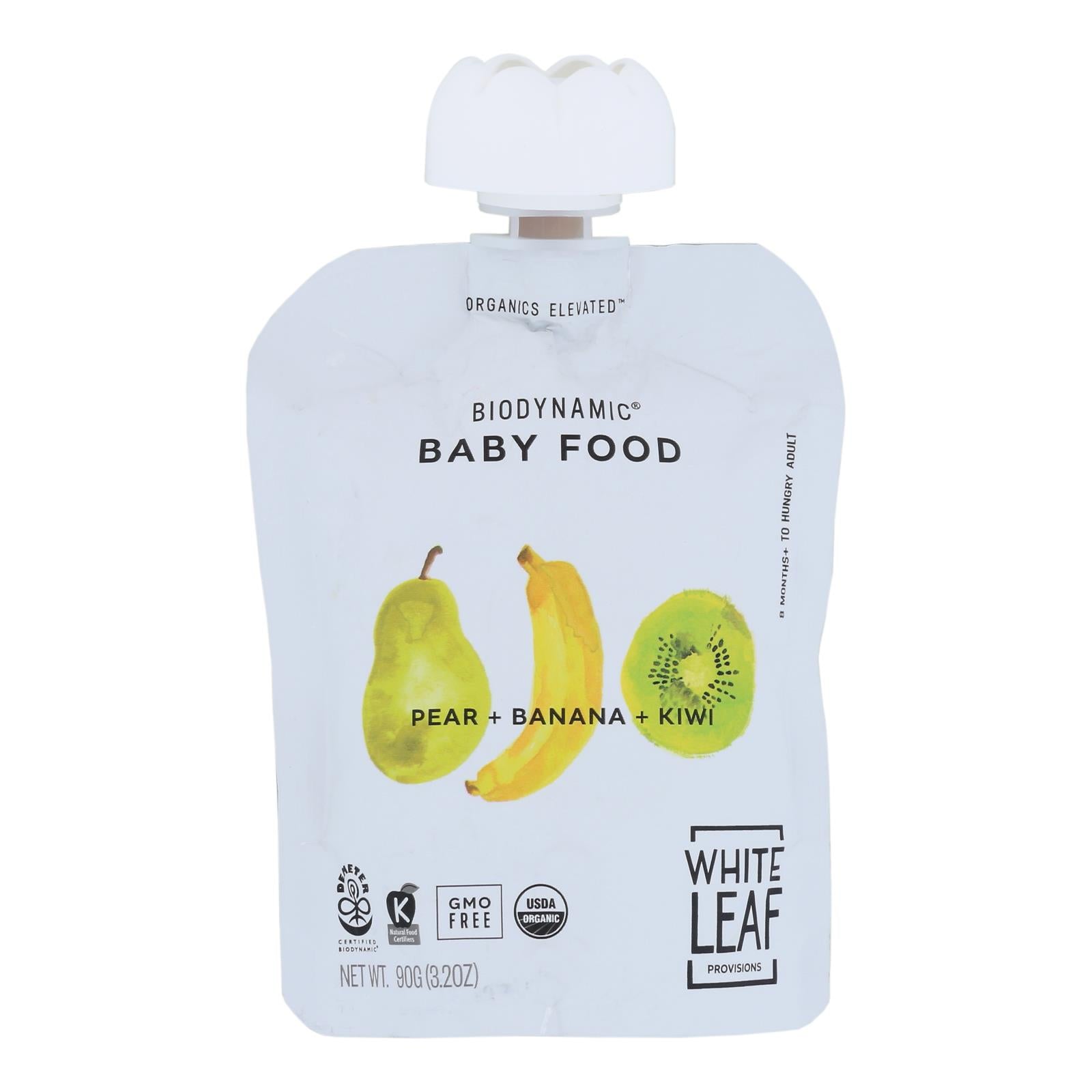 White Leaf Provisions - Baby Food Pear Ban Kiwi - Case Of 6 - 3.2 Oz - GreatEagleInc