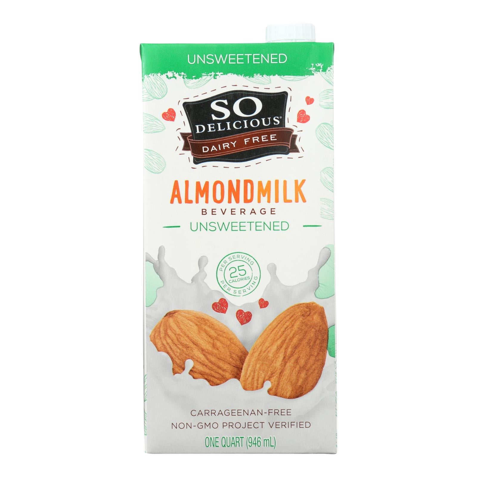 So Delicious Dairy Free Almond Milk Beverage -unsweetened - Case Of 6 - 32 Fl Oz - GreatEagleInc