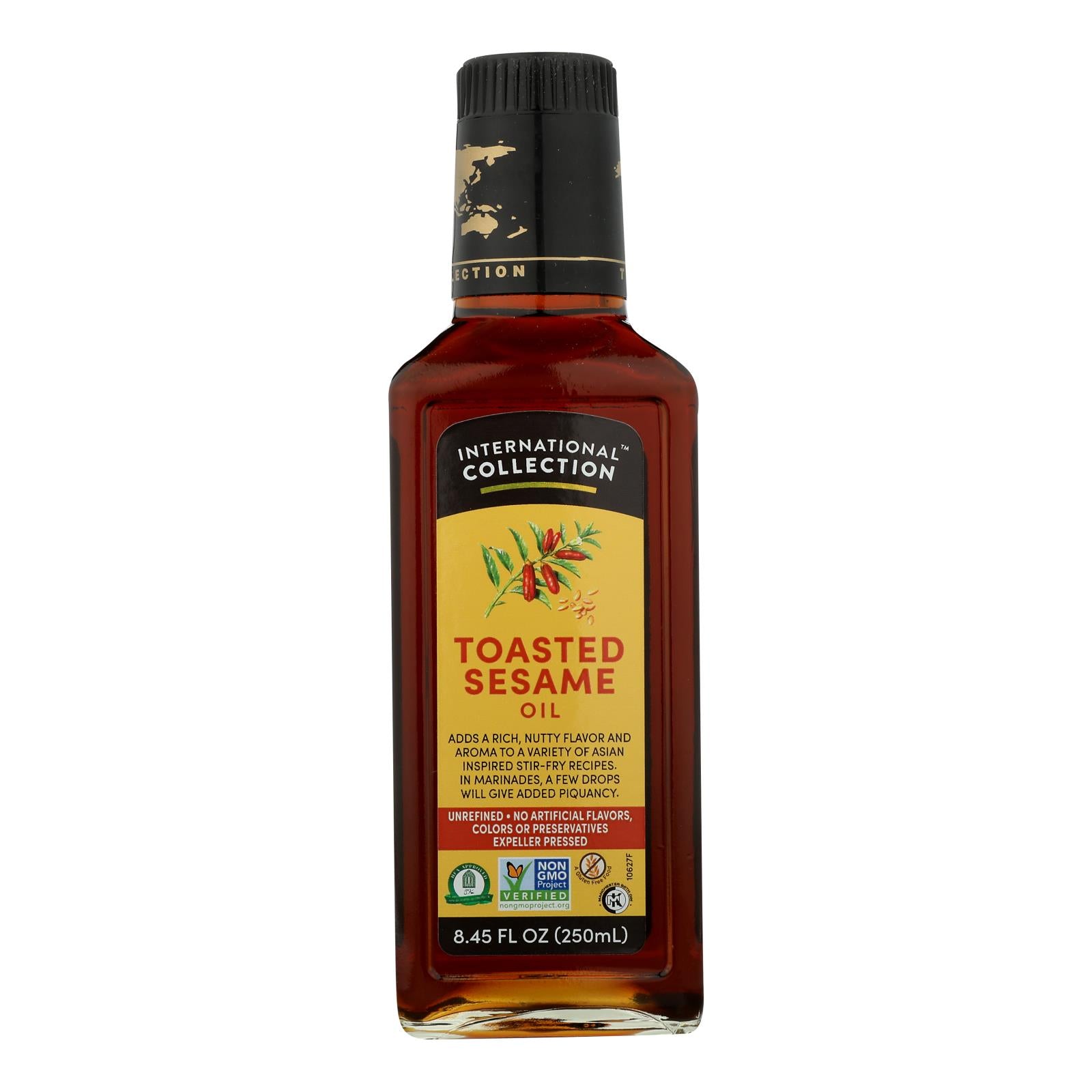International Collection Sesame Oil - Toasted - Case Of 6 - 8.45 Fl Oz. - GreatEagleInc